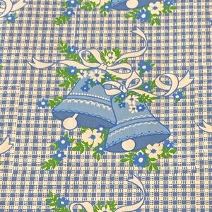 🩵💚🤍Vintage AMBASSADOR Wedding Gift Wrap Remnant🩵💚🤍